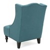 Tufted Wingback Chair, Diamond Stitch Accent Chair, Arm Chair with Turned Birch Wood Legs -Christopher Knight Home Sofa Chair - 4 of 4
