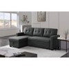 TiramisuBest 82" Oversized Upholstered Sofa Bed with Pull-Out Couch Bed & Adjustable, 3-Seater Convertible Sleeper Sofa for Apartment–Dark Gray - 2 of 4