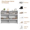 Shoe Cabinet with 4 Flip Drawers, Wooden Shoe Organizer with Adjustable Shelf, Shoe Storage for Entryway, - 4 of 4