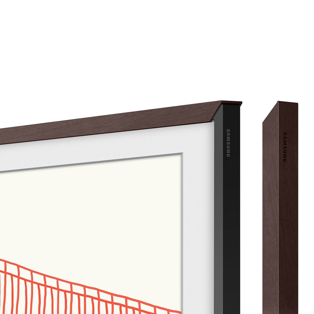 Photos - Home Cinema System Samsung 85" The Frame Customizable Bezel - Modern Brown: Home Theater Accessories 