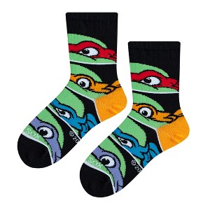 Cool Socks, Tmnt Masks, Funny Novelty Socks, Medium - 1 of 2