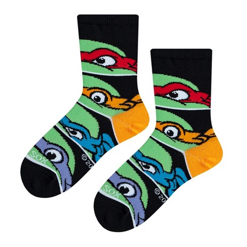 Cool Socks, Tmnt Masks, Funny Novelty Socks, Medium - image 1 of 2