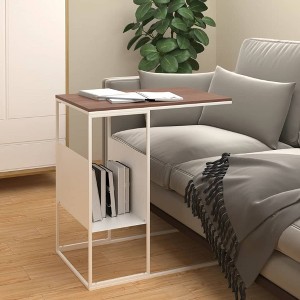 vidaXL Side Table White 21.7 in.x14.2 in.x23.4 in. Engineered Wood - 1 of 4
