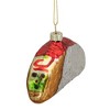 Northlight 4" Silver and Gold Taco Glass Christmas Ornament - 3 of 4