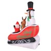 Occasions AIRFLOWZ INFLATABLE SANTA SLEIGH RIDE  8FT, 8 ft Tall, Red - 3 of 4