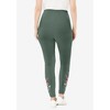 Woman Within Women's Plus Size Petite Stretch Cotton Embroidered Legging - 3 of 4