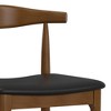 WyndenHall Set of 2 Angela Faux Leather Dining Chairs Black - 3 of 4