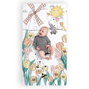 JumpOff Jo - 100% Cotton Fitted Crib Sheet, Super Soft, for Standard Crib Mattresses and Toddler Beds - 1 of 4