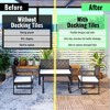 30 PCS Interlocking Deck Tiles Striped Pattern, 12" x 12" Square Yellow Acacia Hardwood Outdoor Flooring for Patio, Bancony, Pool Side,... - 2 of 4