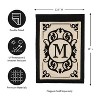 Evergreen Flag Cambridge Chic Letter M Monogram Applique Garden Flag - 12.5" Wide x 18" High - 4 of 4