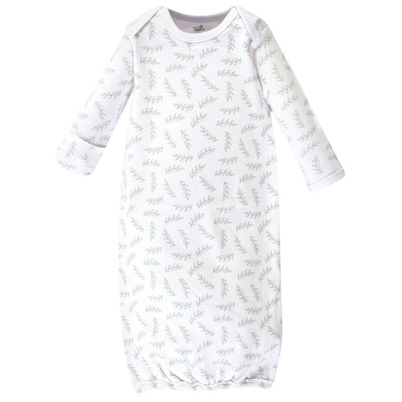 Touched by Nature Baby Organic Cotton Long-Sleeve Gowns 3pk, Little Giraffe, 0-6 Months, 4 of 6