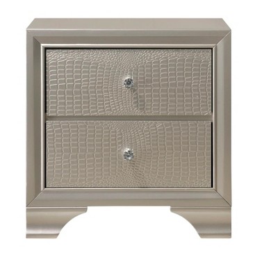 NicBex 2/5 Drawer Embossed Crocodile Patten Dresser,Chest of Drawers with Faux Crystal Diamond Pull for Bedroom,Living Room,Entryway