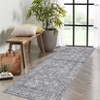 Hallways Runner Rug 2x6 Kitchen Rug Non-Slip Washable, Distressed Vintage Floral Throw Rugs with Rubber, Low Pile Long Entryway Rug for Bathroom - 3 of 4