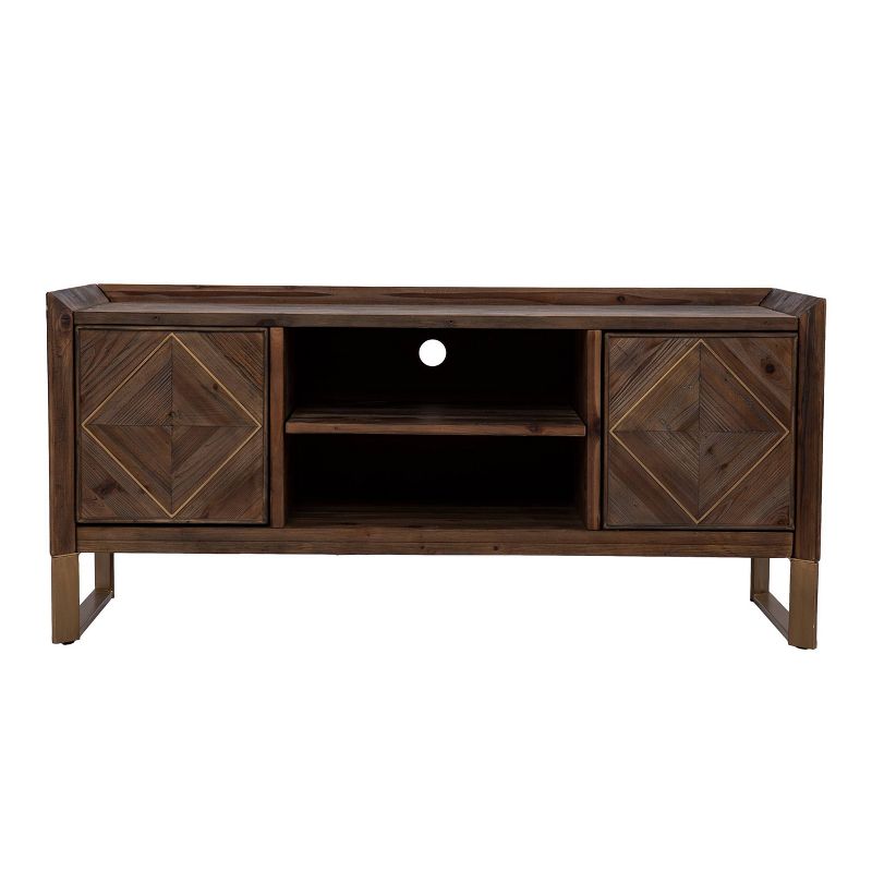 Glacerad Reclaimed Wood Media Console for TVs upto 50&#34; Brown - Aiden Lane, 5 of 13