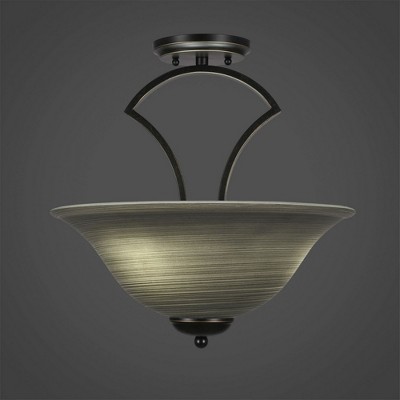 Toltec Lighting Zilo 3 - Light Flush Mount in  Dark Granite