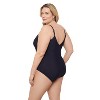 Aqua Green, Women's Princess Seam Shirred One Piece - 3 of 3