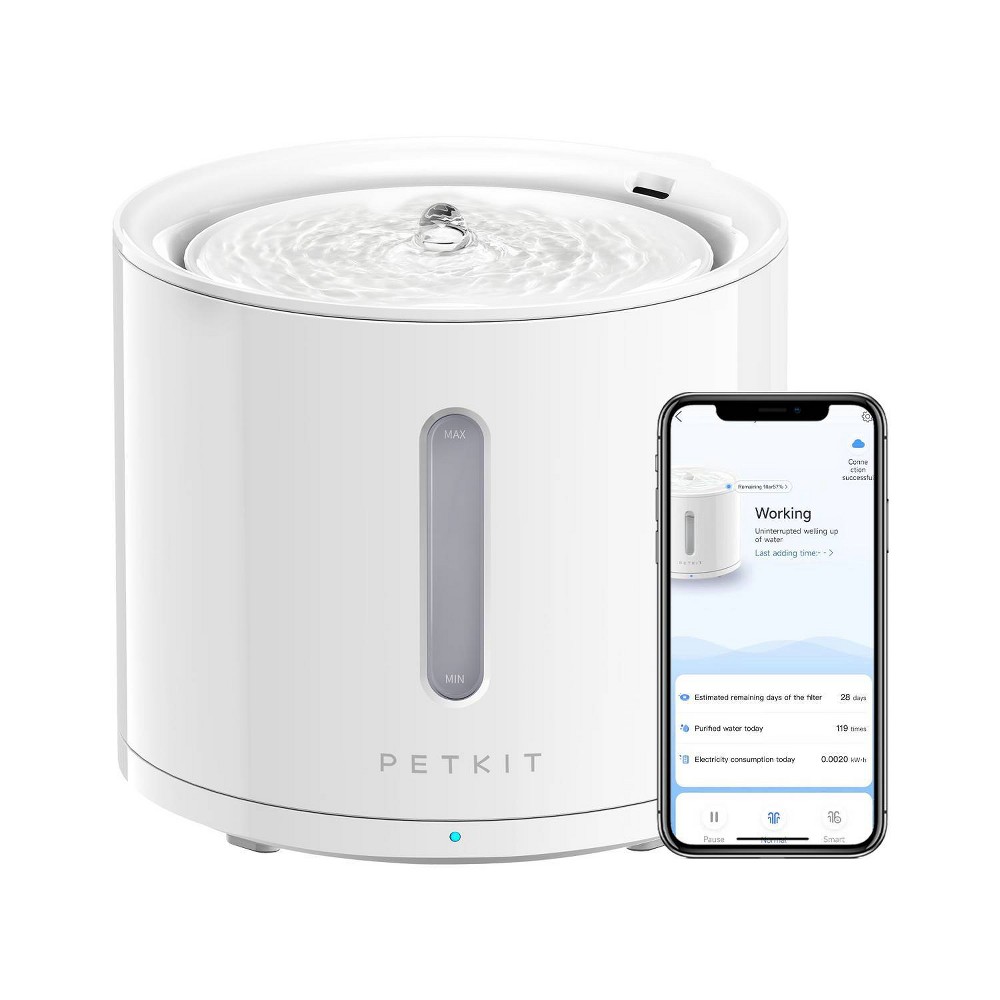 PETKIT 2L Eversweet Solo 2 Dog and Cat Water Fountain with Wireless Pump: All Ages, Cat and Dog, 1.76 lb