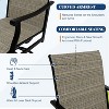 Sunnyfurn 6PCS Outdoor Swivel Dining Chairs, Textilene Breathable Back, Patio Swivel Rocker Chairs for Poolside Lawn Garden - 4 of 4