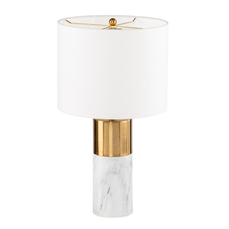 Gasbrom Table Lamp White/Gold (Includes LED Light Bulb) - Southern Enterprises, 1 of 8