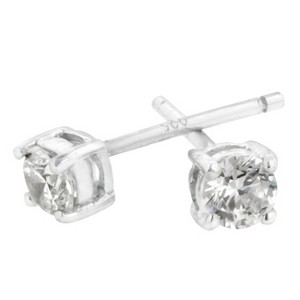 Slickblue Sterling Silver Stud Earrings for Women, Rhodium Plating, 0.22ct Cubic Zirconia, Wedding & Anniversary - 1 of 3