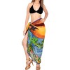 LA LEELA Women's Summer Bikini Wraps Beach Wrap Sarong Cover up Skirt Swimsuit Swimwear Bathing Suit Cover Ups for Womens One Size Orange, Tree - 2 of 4