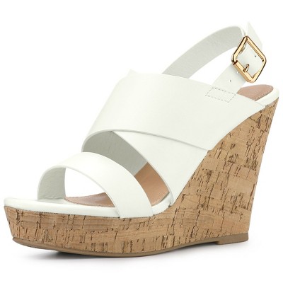 Target white hot sale platform sandals