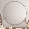 GlasFlength Decorative Wall Mirrors Modern Round Mirror with Metal Frame Elegant Design for Bathroom and Living Spaces, Silver, 36"*36"*1.1" - 2 of 4