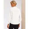 Allegra K Women's Collared Long Sleeve Button Down Work Office Blouse - 3 of 4
