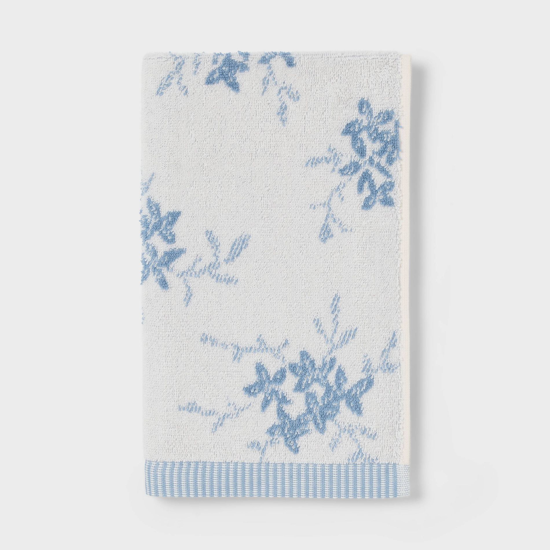 Botanical Floral Dorm Decorative Hand Towel Blue - Threshold™
