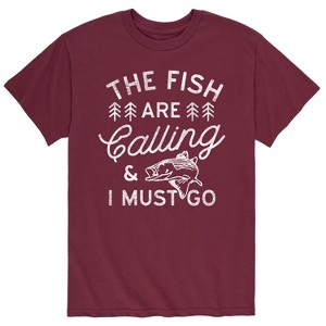 Men's - Instant Message - Fish Are Calling I Must Go Short Sleeve Graphic T-Shirt - 1 of 4