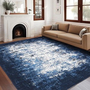 Modern Abstract Area Rugs Machine Washable Indoor Mat - 1 of 4