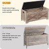 Storage Trunk, Barn Style Storage Chest with 2 Safety Hinges, Liftable top, Shoe Bench Retro Wooden, for Entryway, Bedroom, Living Room - 3 of 4
