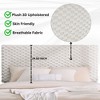 NicBex Queen Plush 3D Upholstered Bed Frame,Platform Bed Frame with Adjustable Headboard,Wood Slats Support,Easy Assembly,No Box Spring Needed,White - 3 of 4