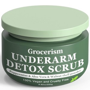 Grocerism Armpit & Body Scrub - Peppermint & Aloe Vera, Exfoliates & Deodorizes - 8.82 oz - 1 of 4