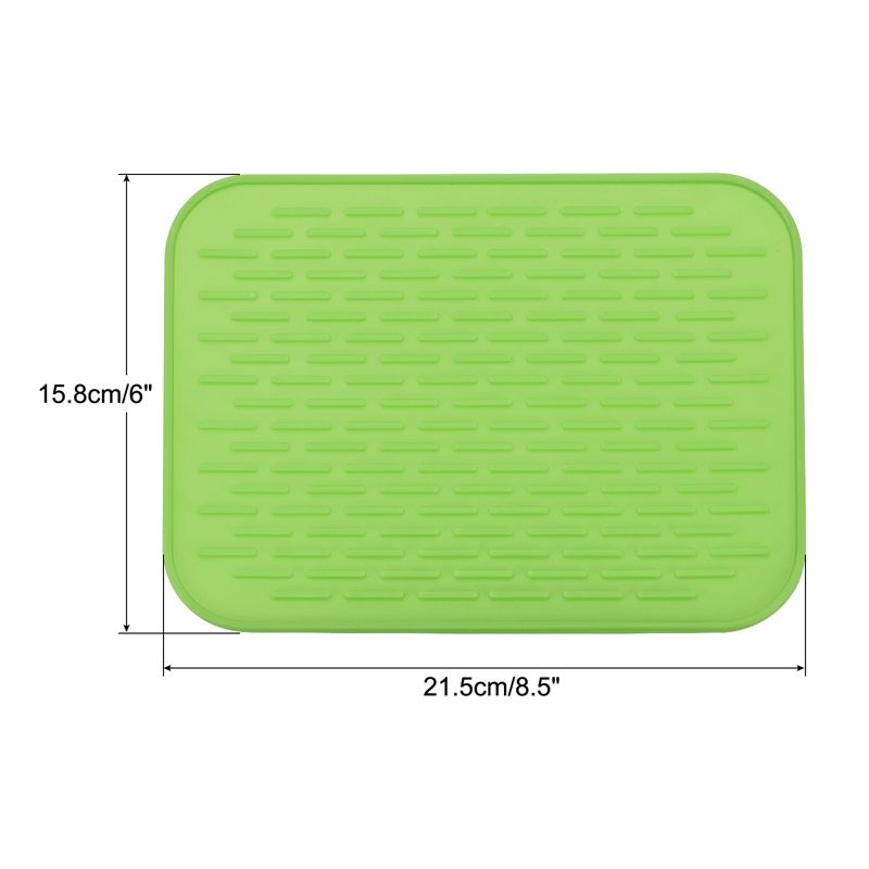 Unique Bargains Silicone Dish Drying Mat Under Sink Drain Pad Heat Resistant Non-Slipping Suitable for Kitchen, 2 of 6