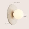 JONATHAN Y Tivoli Modern Minimalist 1-Light Ovoid Travertine LED Wall Sconce - 3 of 4