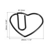 Unique Bargains Heart-Shaped Metal Prevent Tearing Pages Home Office Paper Clip 100 Pcs - 2 of 4