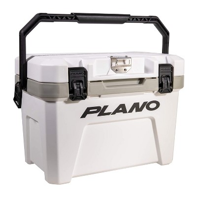 Plano Frost 14 Quart Heavy Duty Beverage Cooler with Built In Bottle Opener and Removable Dry Basket for Camping, Tailgating, Outdoor Events