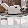 360° Swivel Rocking Recliner Chair, Glider Nursery Chair with Adjustable Footrest, Ergonomic Lounge Recliner - 3 of 4