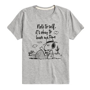 Boys' - Peanuts - Spike Note To Self It's Okay To Have Me Time Short Sleeve Graphic T-Shirt - 1 of 4