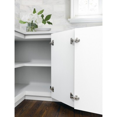 Nickel 135 Degree Lazy Susan Bi-Fold Door Concealed Cabinet Hinge