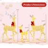 Costway 3 PCS Lighted Family Deer Set with LED Lights RGB Flashing Lights 12 Ground Stakes - 3 of 4
