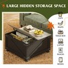 GALAXHERO Coffee Table 31.5" Square Farmhouse Lift Top with Storage and Flip-Top Hidden Compartment, Wood-Grain Center Table for Living Room, Bedroom - 4 of 4