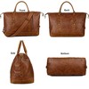 Generic Vegan Leather Travel Duffel Tote Bag Overnight Weekender Bag O - 3 of 4