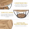 CAVINAS Industrial Style 2-Tier Round Wood Coffee Table with Storage,Accent Center Table for Living Room,Living Room Furniture - 4 of 4