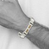 Black Bow Jewelry Men's Stainless Steel, Gold Tone Cable and CZ Bracelet, 8.5 Inch - 4 of 4