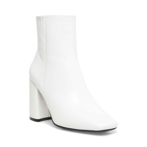 Madden Girl Whilee Square Toe Dress Boot - White Croc, 11 - 1 of 4