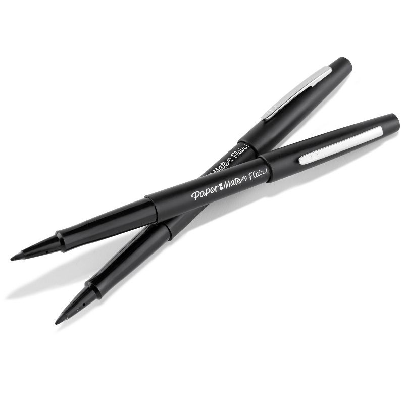 Paper Mate Flair 4pk Marker Pens Felt Tip 0.7mm Black, 4 of 17