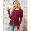 Clearlove Women Button Up Cardigan Long Sleeve Slim Fit Knit Sweater - 3 of 4