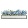 Kelly Galvanized Metal Patio Garden Bed, Raised Flower Box for Flower and Vegetable Planters, Outdoor Furniture - The Pop Home - 3 of 4